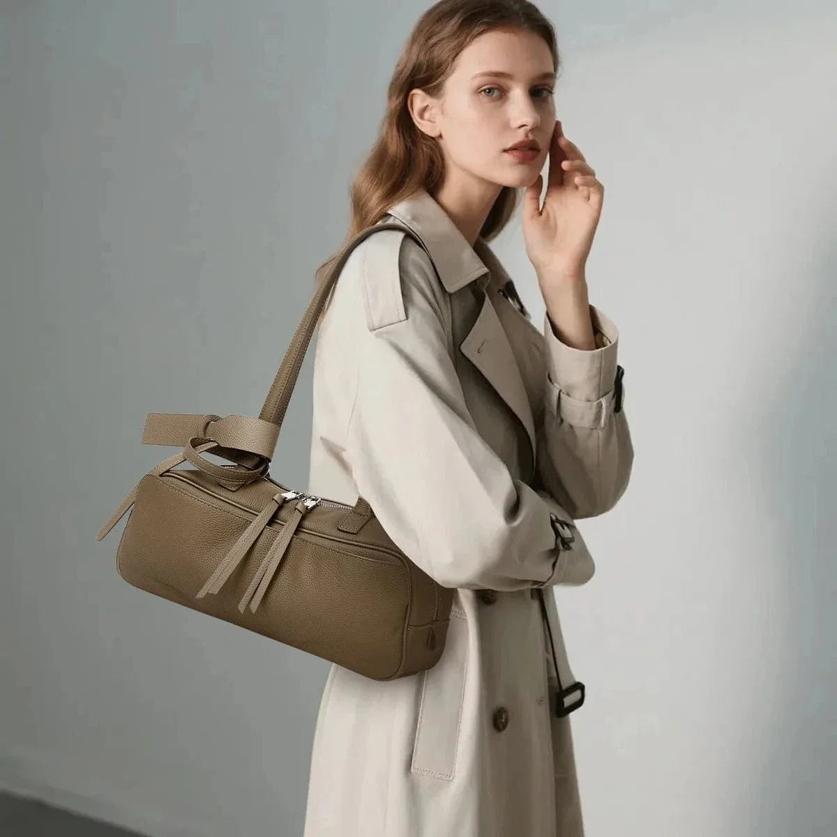 Sac baguette cuir femme