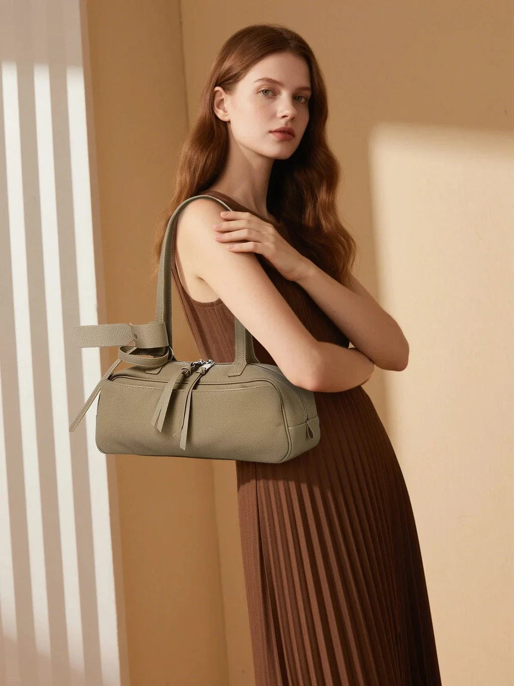 Sac baguette cuir femme