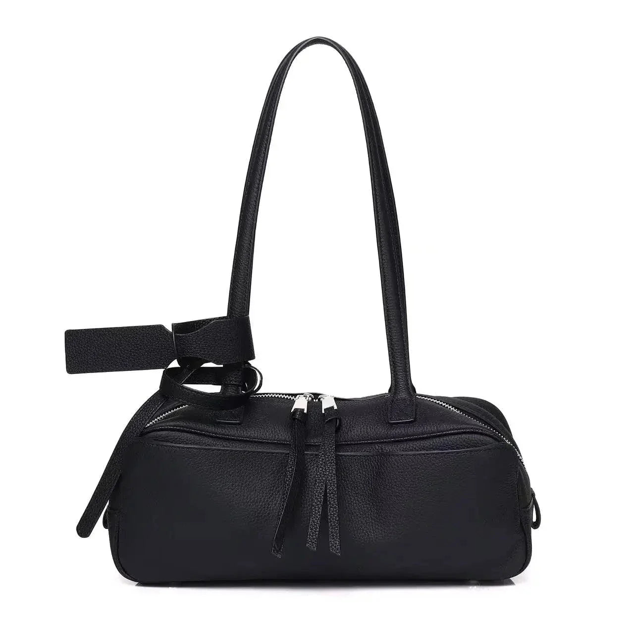 Sac baguette cuir femme Noir