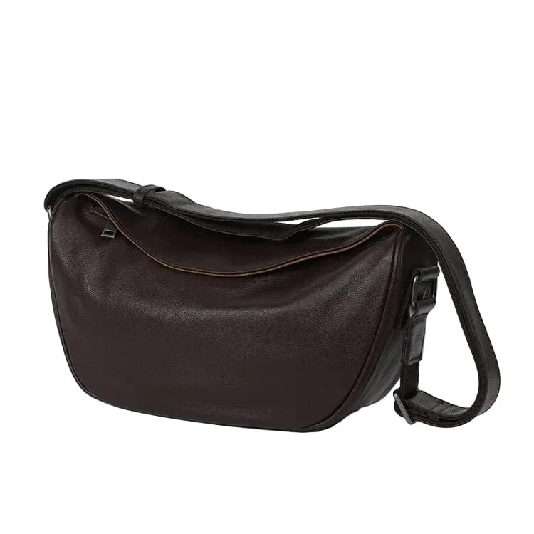 Sac banane en cuir Marron café