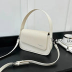 Sac bandoulière à rabat asymétrique Blanc