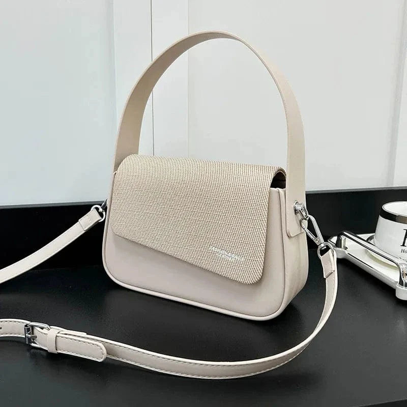 Sac bandoulière à rabat asymétrique Khaki