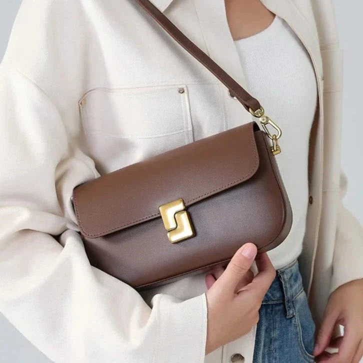 Sac bandoulière à rabat cuir