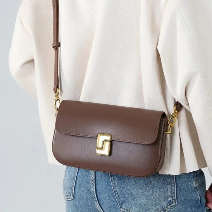 Sac bandoulière à rabat cuir