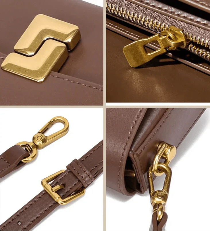 Sac bandoulière à rabat cuir