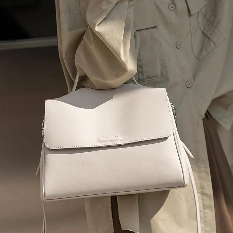 Sac bandoulière à rabat femme Blanc