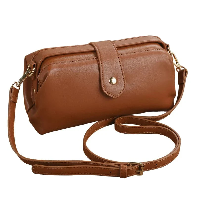 Sac bandoulière baguette a clips en simili cuir