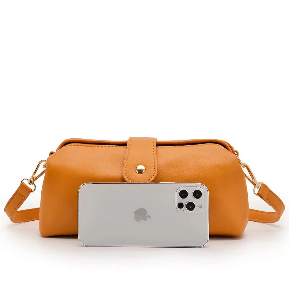 Sac bandoulière baguette a clips en simili cuir