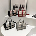 Sac bandoulière brodé à motif floral