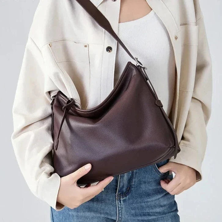 Sac bandoulière brun femme