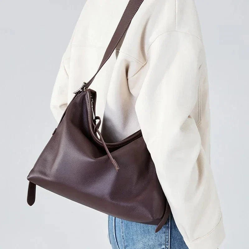 Sac bandoulière brun femme