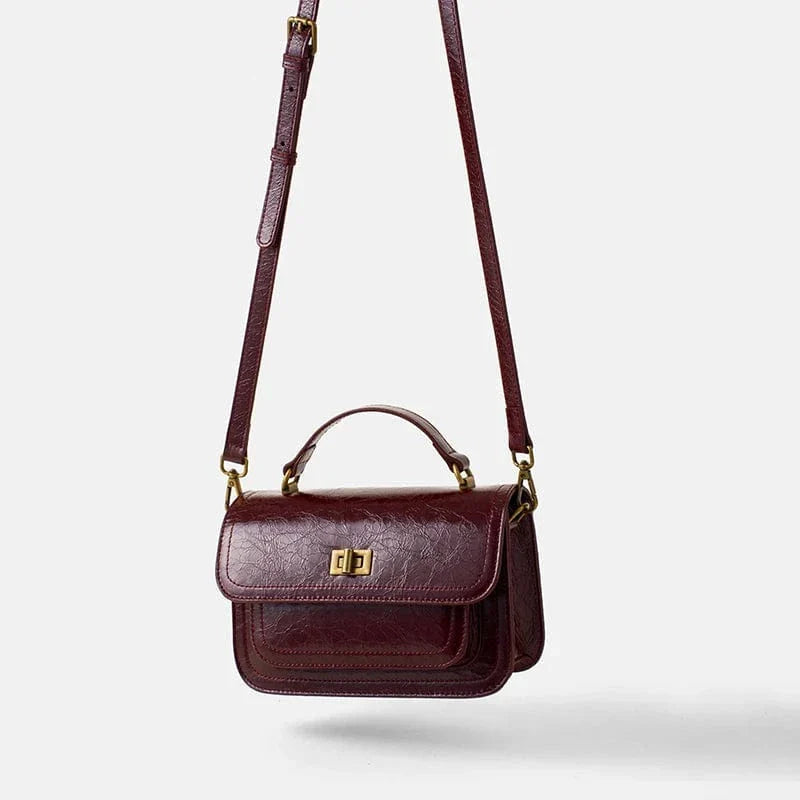 Sac bandoulière cuir vieilli femme