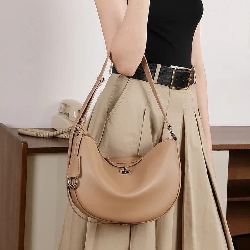 Sac bandoulière demi lune Khaki
