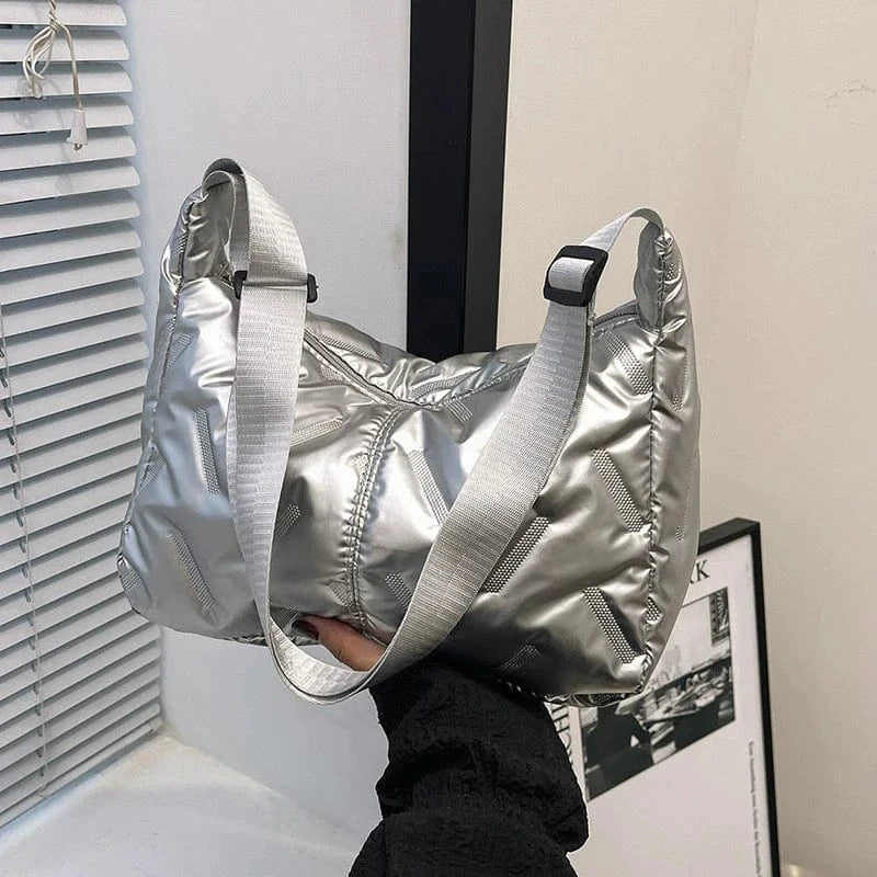 Sac bandoulière duvet Argent