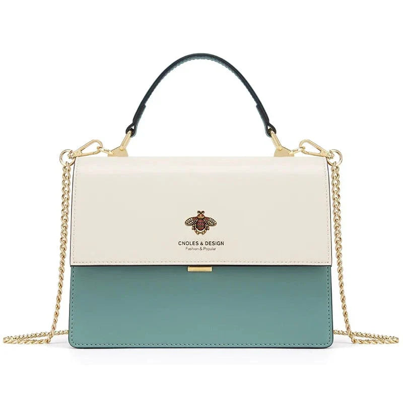 Sac bandoulière élégant en cuir Vert