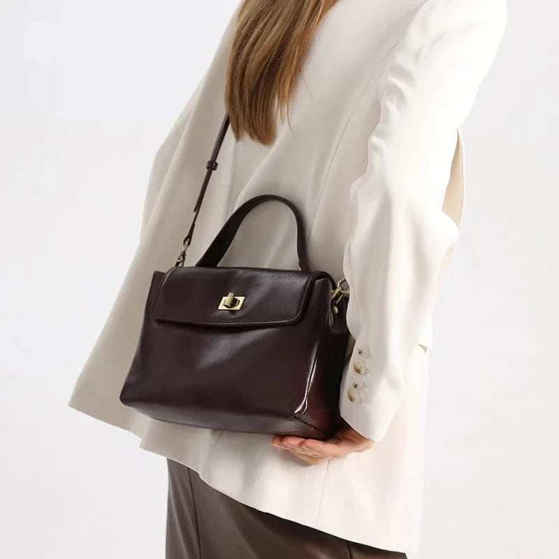 Sac bandoulière élégant rabat doré Bourgogne