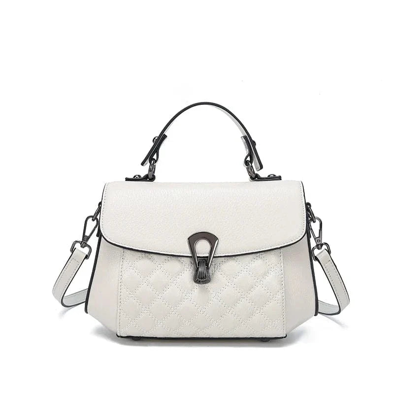 Sac bandoulière en cuir matelassé Blanc