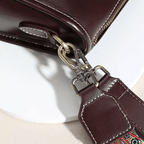 Sac bandoulière en cuir vintage Café