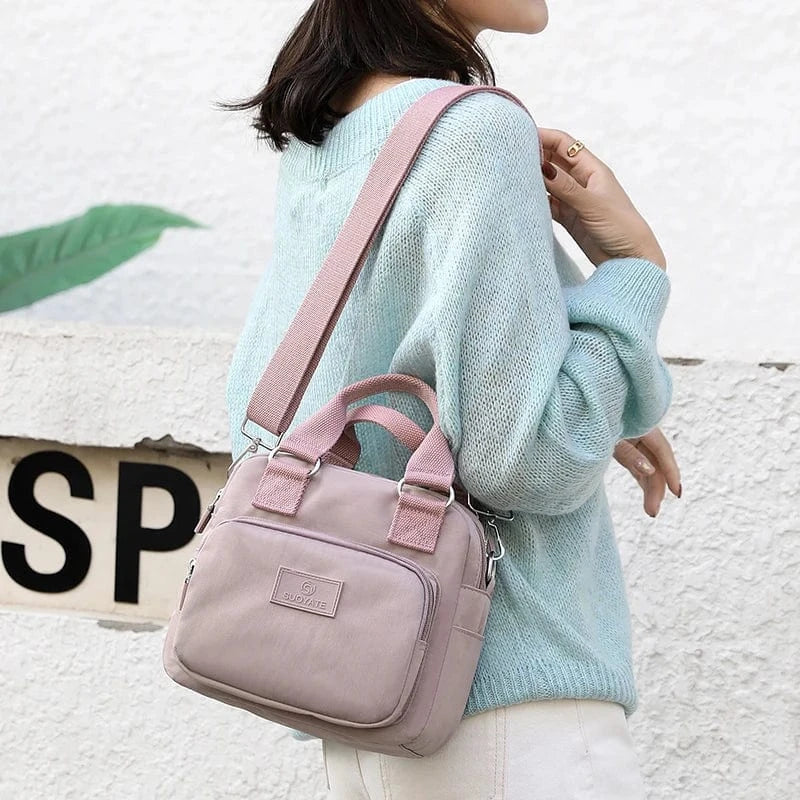 Sac bandoulière en toile multi-poches