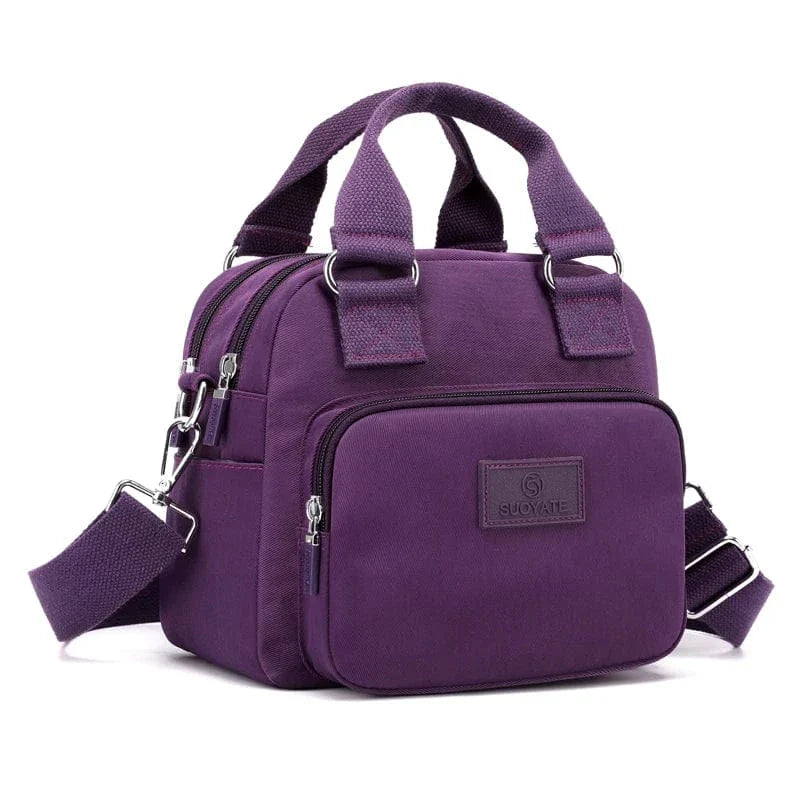 Sac bandoulière en toile multi-poches Violet