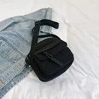 Sac bandoulière en velours rond Noir