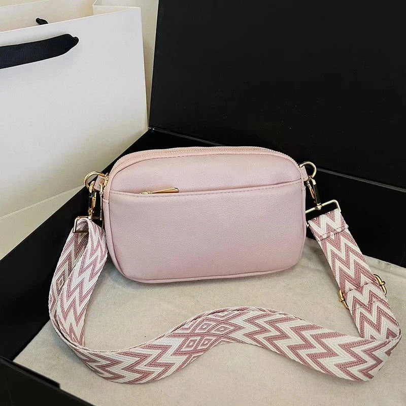 Sac bandoulière femme anse large Rose