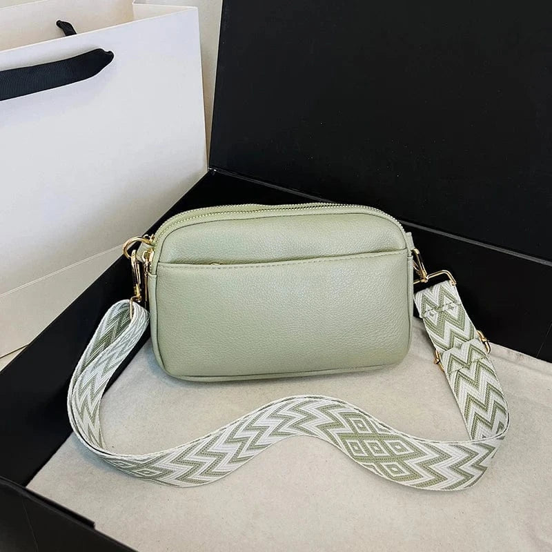 Sac bandoulière femme anse large Vert