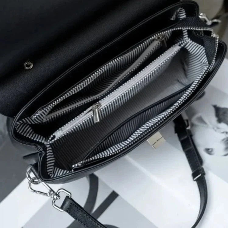 Sac bandoulière femme carré avec rabat