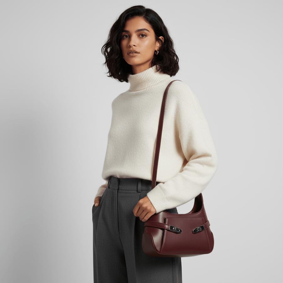 Sac bandoulière femme cuir vegan