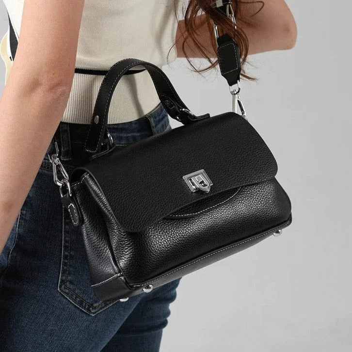 Sac bandoulière femme rectangulaire Noir