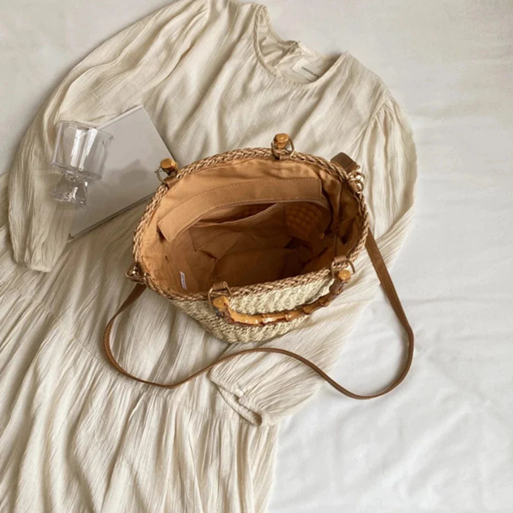 Sac bandoulière femme rotin