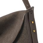Sac bandoulière femme suédine marron