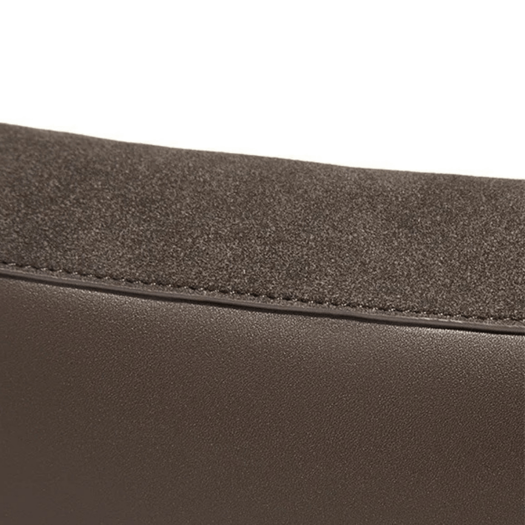 Sac bandoulière femme suédine marron