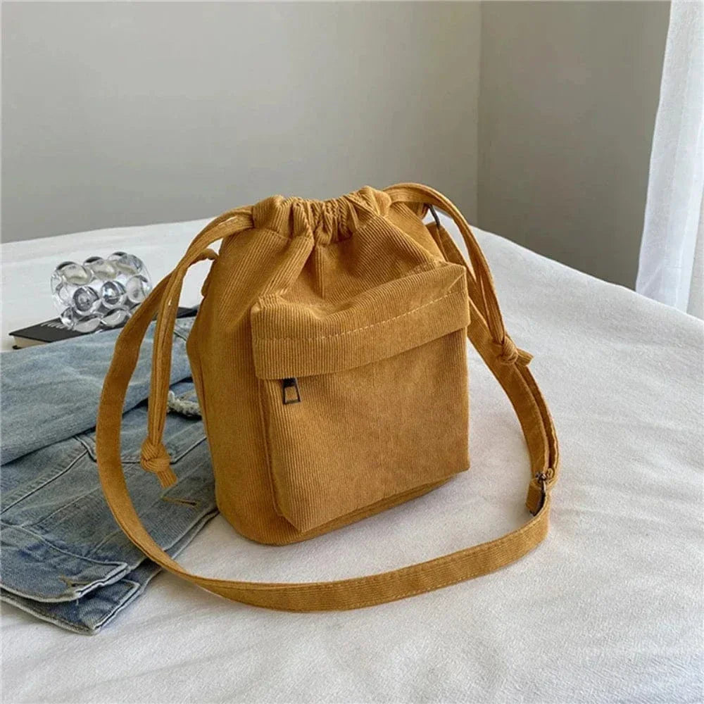 Sac bandoulière femme velours côtelé