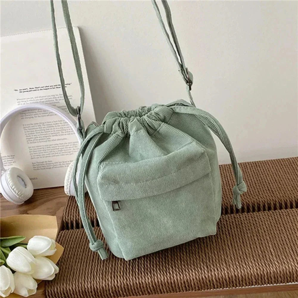 Sac bandoulière femme velours côtelé