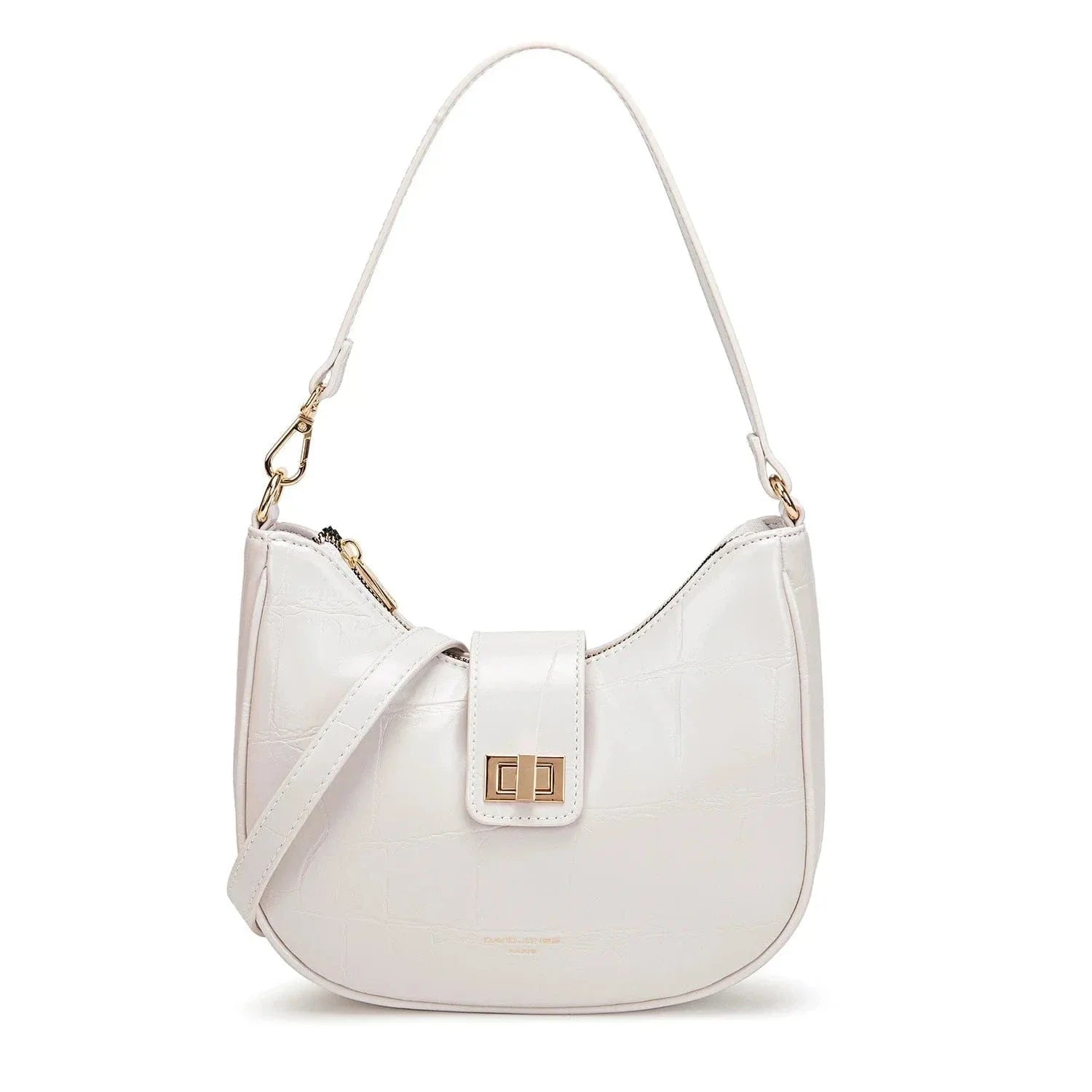 Sac bandoulière imperméable en cuir vegan Blanc