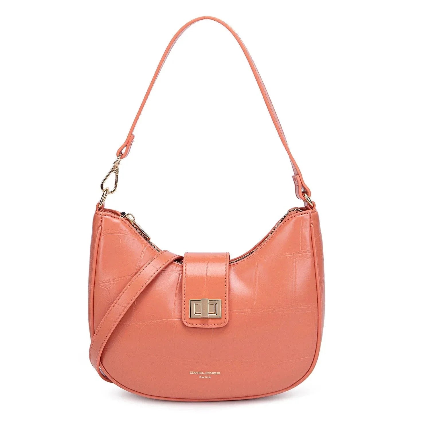 Sac bandoulière imperméable en cuir vegan Orange