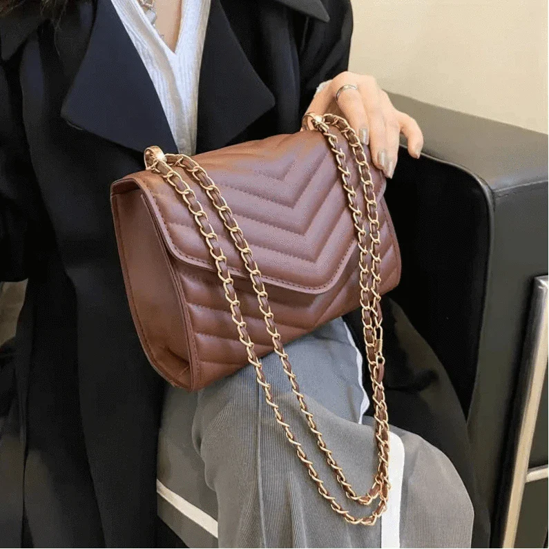 Sac Bandoulière Matelassé avec Chaîne