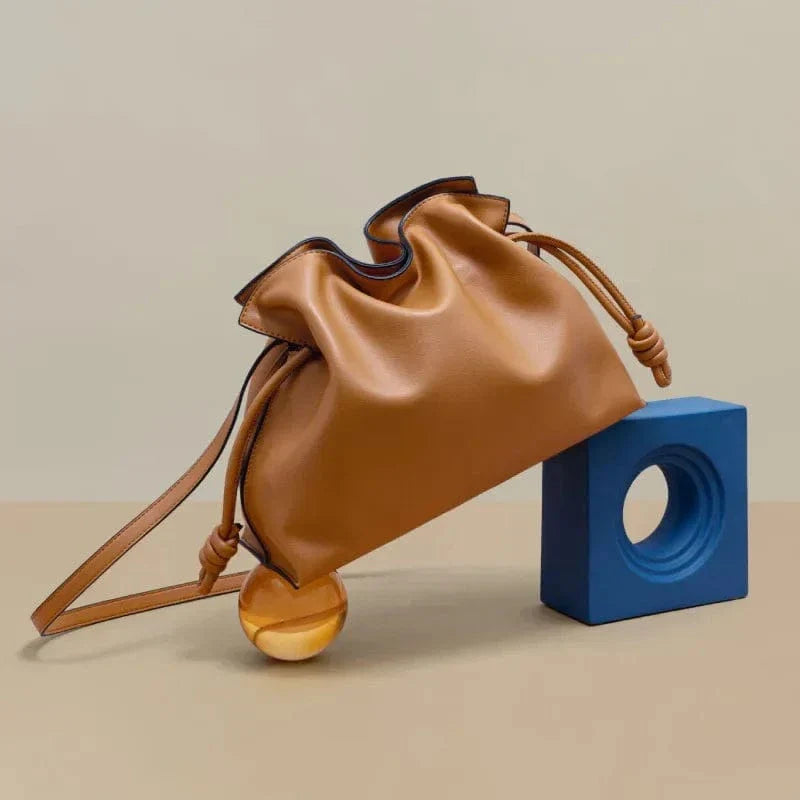 Sac bandoulière minimaliste à cordons noués