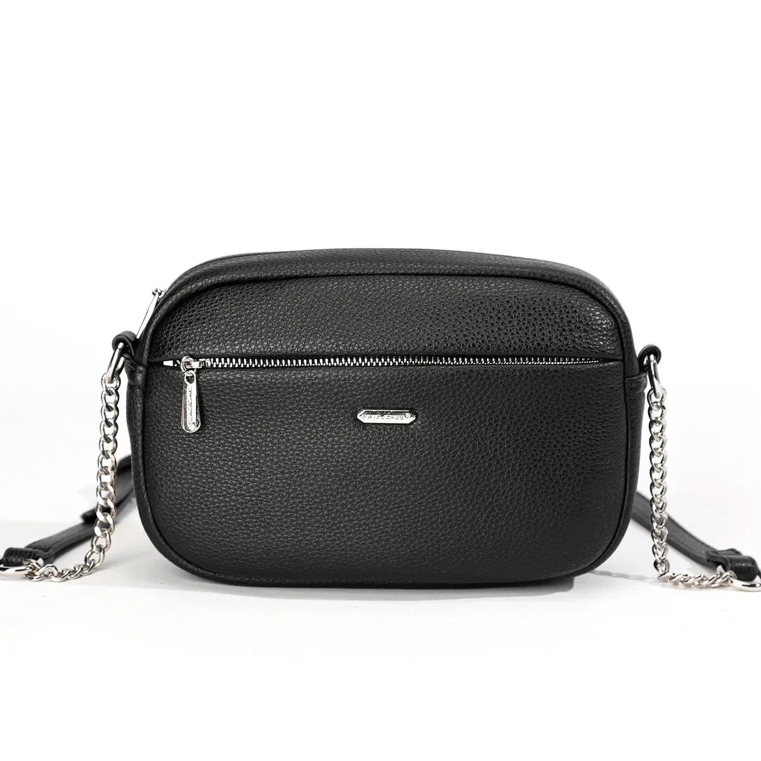 Sac bandoulière simili cuir femme tendance Noir