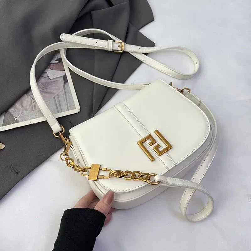 Sac bandoulière similicuir à chaîne dorée