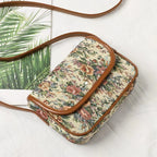 Sac bandoulière tapisserie vintage Marron