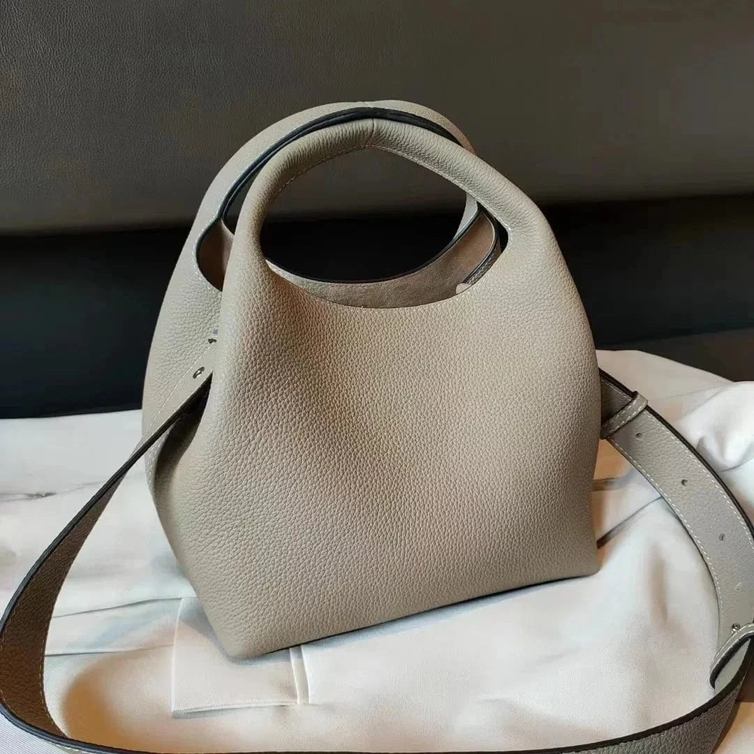 Sac bandoulière togo en cuir Gris