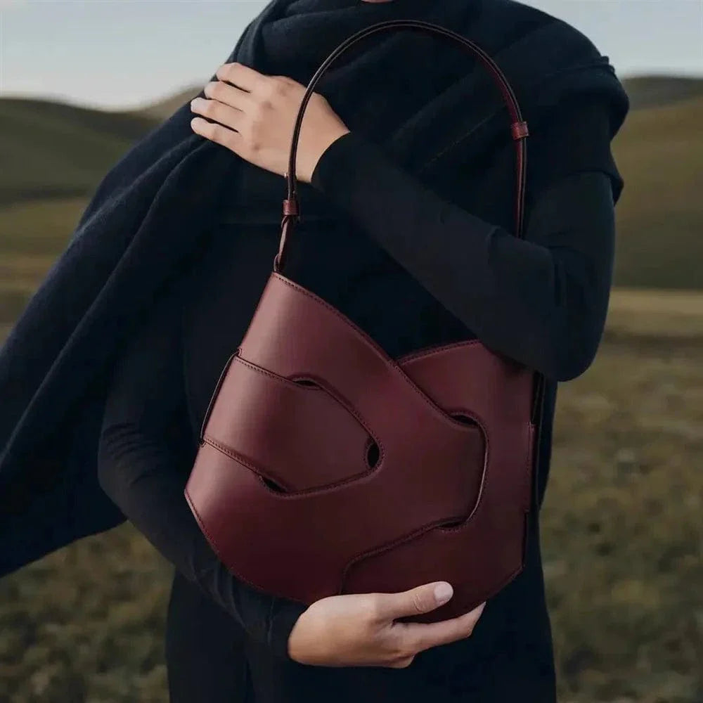 Sac bandoulière tressé cuir