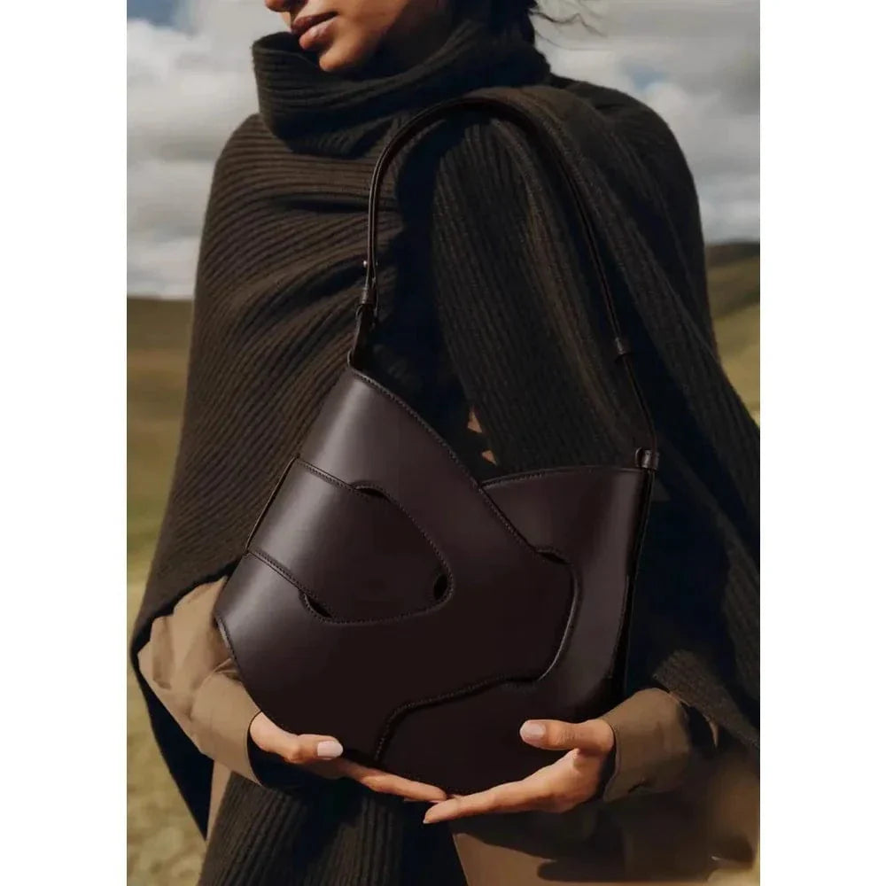 Sac bandoulière tressé cuir