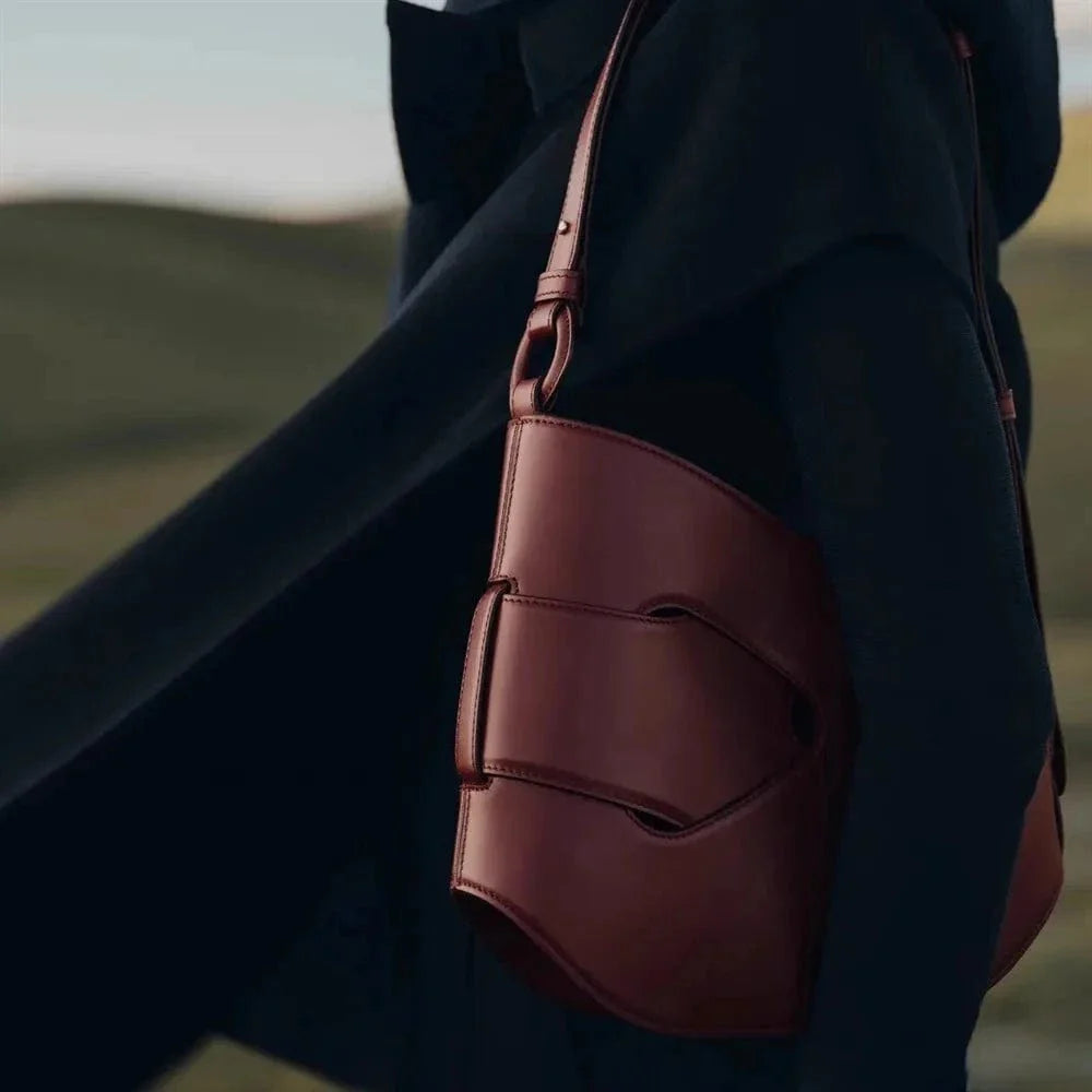 Sac bandoulière tressé cuir