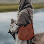 Sac bandoulière tressé cuir