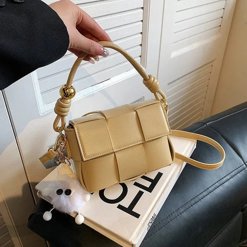 Sac Bandoulière Tressé Khaki