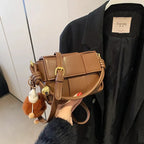 Sac Bandoulière Tressé Marron