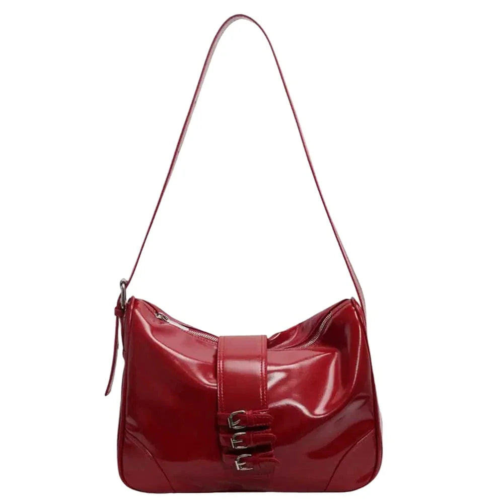 Sac bandoulière vernis simili cuir